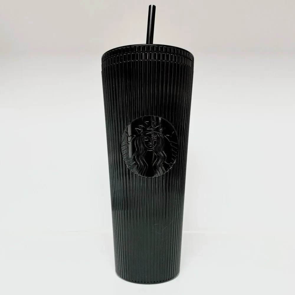 STARBUCKS 24oz TUMBLER LIMITED EDITION BEST MOST FAVORITE BLACK SHINY TEXTURED